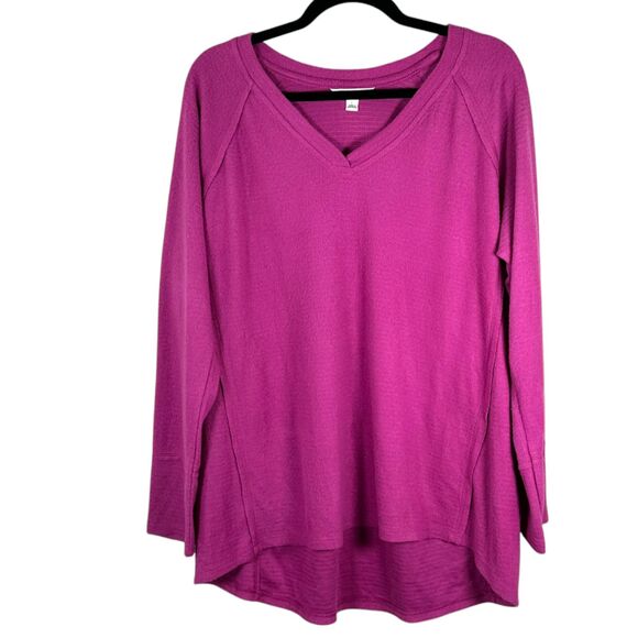 Wildfox Haley Brushed Pullover Long Sleeve Pink Cozy Soft Size Large - Picture 8 of 8